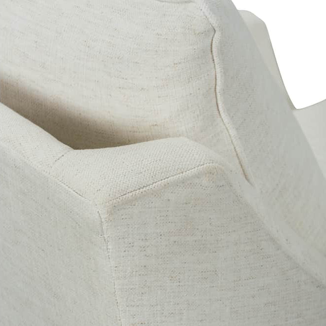 Close-up of a textured beige fabric surface