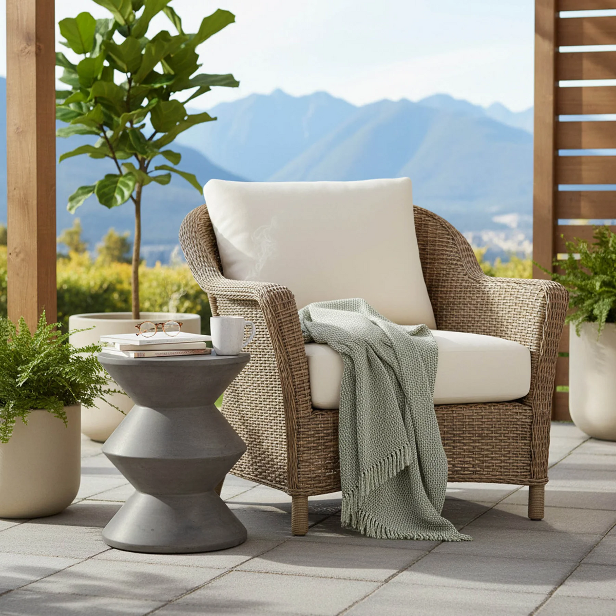 Concrete Inverted Accent Table