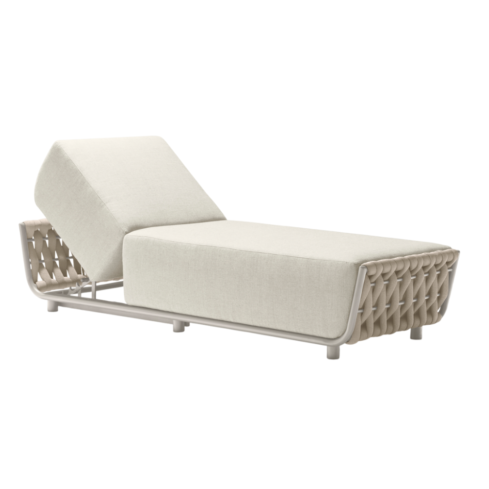 Kelowna Chaise Lounger Black/Grey