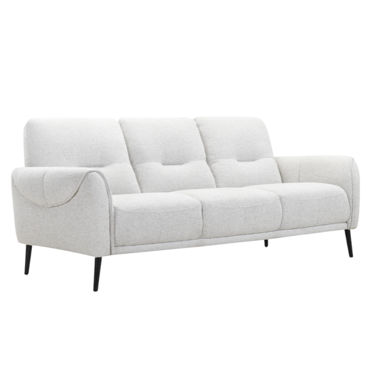 White sofa on a white background