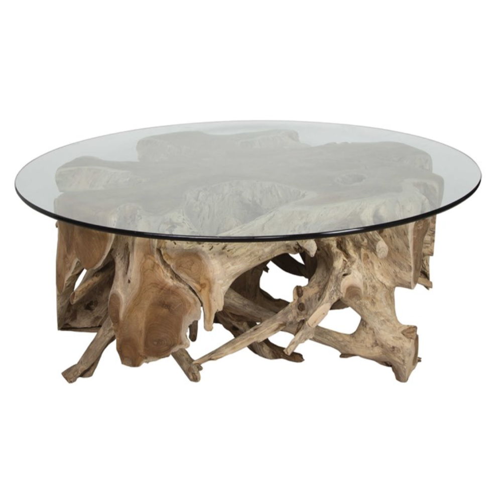 Round Teak Root Coffee Table