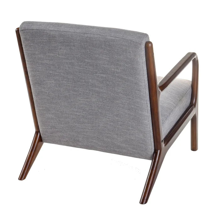 Solid Wood Grey Lounge Chair