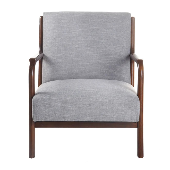 Solid Wood Grey Lounge Chair