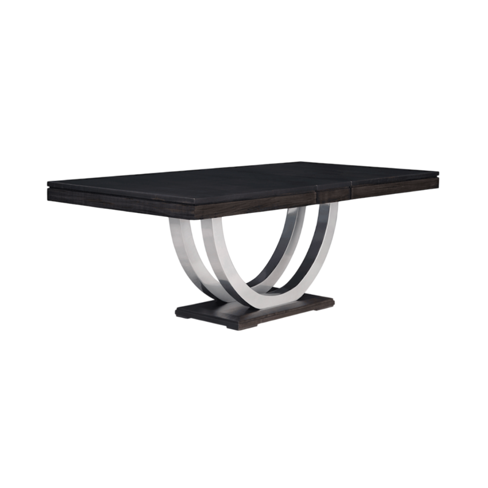 Contempo Metal Curve Pedestal Dining Table