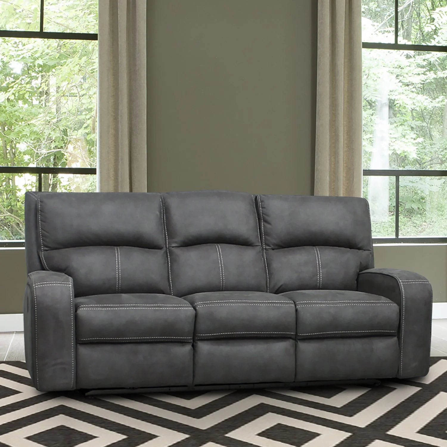 Polaris Power Reclining Sofa Slate Beachcomber Home Leisure