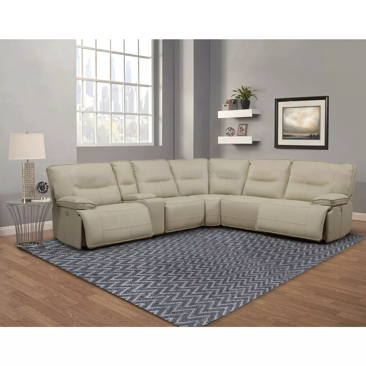 Spartacus Motion Sectional, Oyster