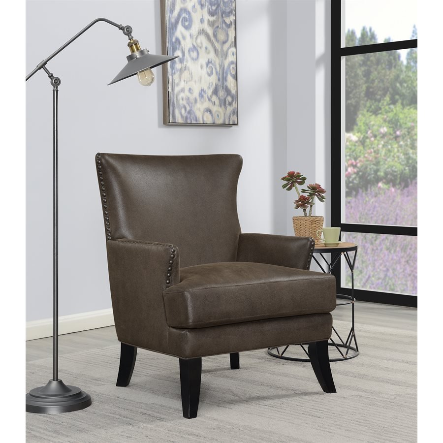 Nola Accent Chair, Brown